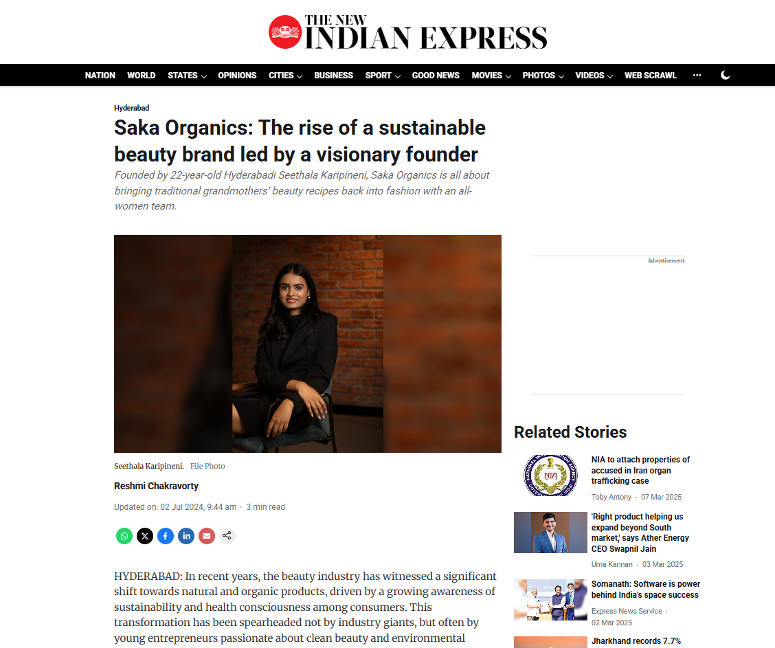 Saka Organics: The rise of a sustainable beauty brand led by a visionary founder