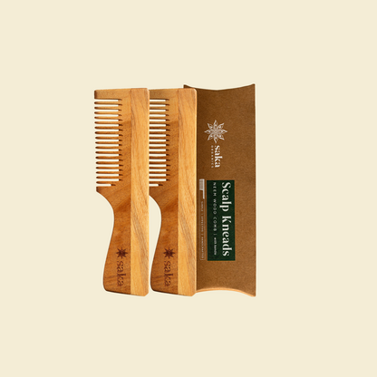 Neem Wood Comb With Handle
