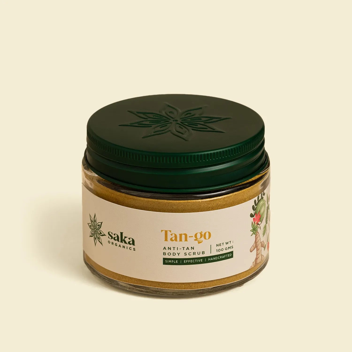 Tan-Go: Anti-Tan Body Scrub with Tomato extract, Wild Turmeric & Rose Petals