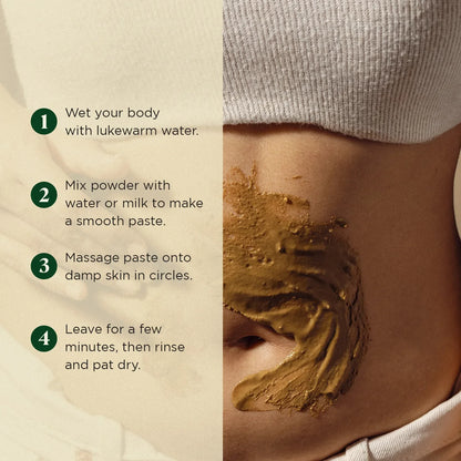 Tranquil Mitti Herbal Bath Powder | Natural Bath Powder with Vetiver, Tulsi & Wild Turmeric for Calm, Detoxified & Soft Skin