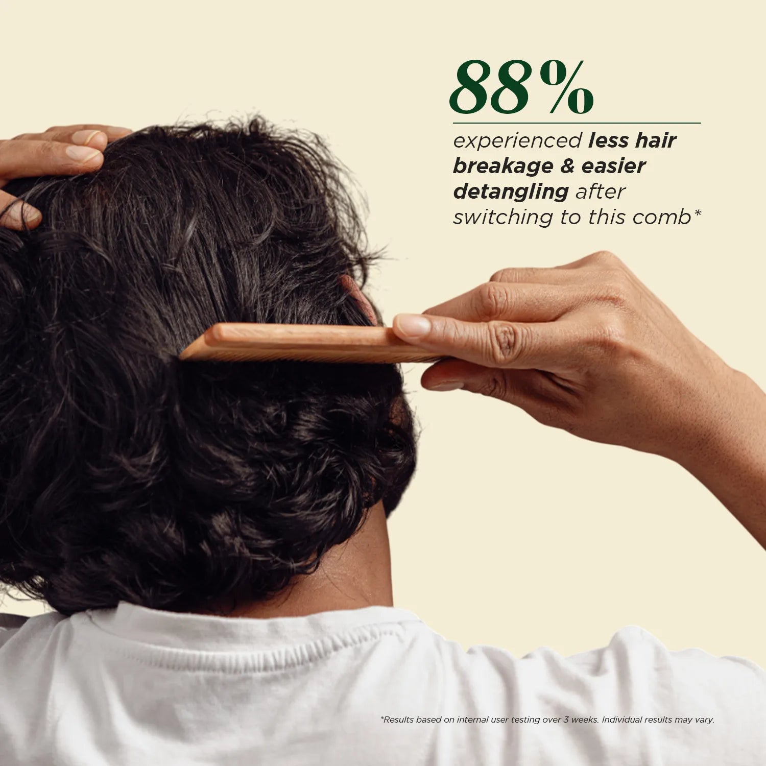 Neem Wood Comb With Handle